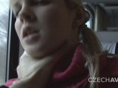 Adorable, Gros seins, Blonde, Sucer une bite, Masturbation, Seins naturels, Pov, Public