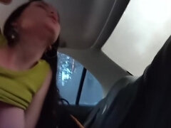 18 jaar, Auto, Vrouw, Hardcore, Buiten, Openbaar, Ruw, Tiener