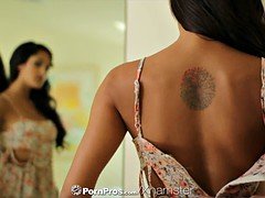 Gros seins, Blonde, Brunette brune, Lesbienne, Chatte, Nénés