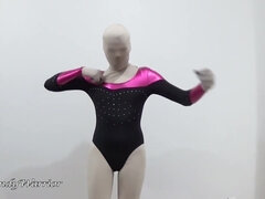Putting On A Leotard Over A Padlocked Zentai