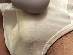 I wore a new pair of briefs and ejaculated in the briefs 4th time using an electric massage machine!