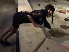 浴室, 彼女, 眼鏡, ピアス, オマンコ, 喫煙, ストッキング, オッパイの