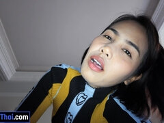 Petite Thai mom raunchy with white BF