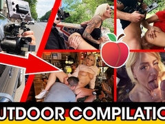 18 jahre, Leie, Blasen, Deutsch, Hd, Im freien, Pov, Öffentlich