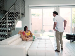 Kont, Condoom, Handbeurt, Doordringend, Kut duiken, Geschoren, Tiener, String