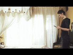 Braunhaarige, Küssen, Lesbisch, Masturbation, Muschi, Dürr, Entkleiden, Jungendliche (18+)