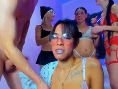 Bdsm, Big cock, Blowjob, Domination, Latina, Party, Tits, Whore