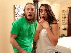 美女, フェラチオ, 捕まる, チン, 女 人男 人, 手コキする, 淫乱熟女, 三人
