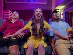 Grosser arsch, Grosser schwanz, Grosse titten, Bisexuell, Blasen, Braunhaarige, Hardcore, Dürr