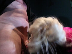 Gros seins, Blonde, Plantureuse, Poupée, Bâillonner, Masturbation, Rugueux, Nénés