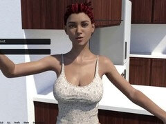 Young mother with naturally large bosom enjoys steamy moments