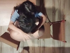 18, フェラチオ, インド人, キス, なめる, 熟年, オフィス, ティーン