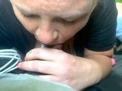 Sloppy blowjob, bbc outdoor, outdoor