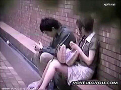 2 asian Couples screwing Outdoor