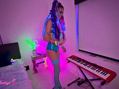 Madison Steeles Ass-Licking Cowgirl Creampie at Brian Omallys Neon Rave