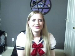 Culo grande, Rubia, Abierta, Tetas naturales, Falda, Solo, Adolescente, Camara web