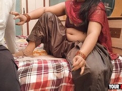 Horny Punjabi stepmom craving her stepson's thick cock in her pussy