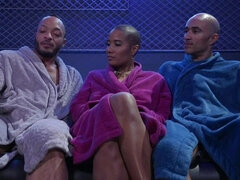 黒人, クラブ, チン, ディルド, 陵辱, 天然, 剃毛, タトゥー