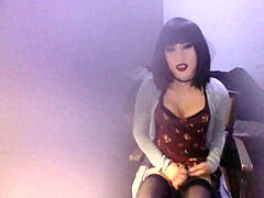 highly cute tranny jerks massive prick on webcam pt. 3