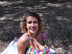 Czech babe Ayda Swinger flashes big tits