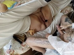 Leie, Bad, Wohlbeleibte schöne frauen, Grosser schwanz, Spermaladung, Handjob, Reif, Russisch