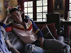 Taboo stepbro naked by tattooed stud until cumshot