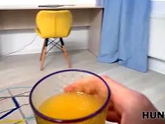 Anaal, Mooi, Blond, Man die toekijkt, Gezichtspunt, Russisch, Geschoren, Tieten likken