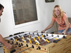 Grosser arsch, Grosser schwanz, Grosse titten, Blondine, Blasen, Handjob, Masturbation, Milf