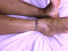 Amateur, Noire, Queue, Noir ébène, Pieds, Fétiche, Fétiche des pieds, Allumeuse