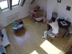 18, ブロンド, フェラチオ, カップル, 浮気する, ハメ撮り, 公共, オマンコ