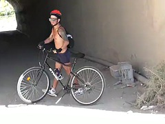 2. We go for a bike ride, we get caught jerking off