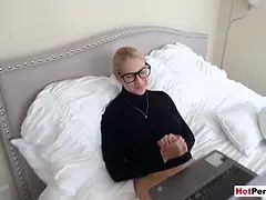 Annoyed cougar stepmother fucks her innocent stepson