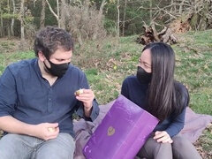 アジア人, 大学生, 中出し, オーガズム, アウトドア, 現実, スパンキング, おもちゃ