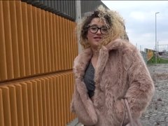 Tir de sperme, Faciale, Lunettes, Argent, Seins naturels, Public, Chevaucher, Train