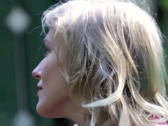 Rubia, Erótico, Penetracion con dedos, Masturbación, Desnudo, Al aire libre, Solo, Tetas