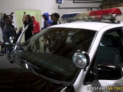 Gorda, Negro, Polla, Sexo duro, Interracial, Latina, Oficina, Policía