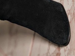 デカパイ, 茶髪の, 足, フェティッシュ, 淫乱熟女, オッパイの