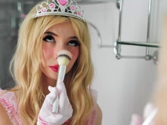 18, ブロンド, なめる, オナニー, 淫乱熟女, オマンコ, 義母, ティーン