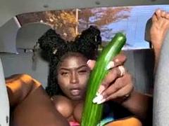 Cucumber pussy: Big Tits, Fansly  Big Dick Porn