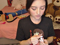 Colombian nerdy webcam girl gives you a blowjob in pov