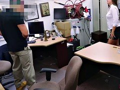 Curvy babe screwed by nasty pawn keeper