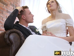 Husband and beautiful bride get a wild ride while cuckold hubby watches in HD