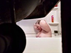 See Christine wash her fat body