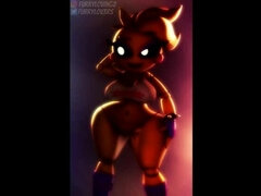 Hot Asian Toy Chica FNaF Sex Compilation with Big Ass