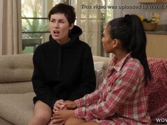 お尻, カップル, 彼女, レズビアン, なめる, 自然山雀