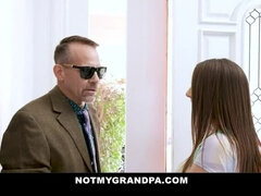 Filthy Step-Grandpa Fakes Blindness And Takes Advantage Of Hot Ava Madison