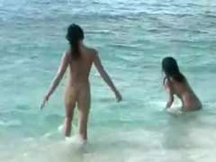 Strand, Lesbisch, Nudist, Tiener