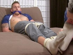 Tatted cub Jake gets his feet adored and worshipped