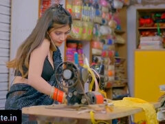 Left sister-in-law in saree shop