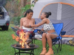 Chica, Negro, Ébano, Penetracion con dedos, Lesbiana, Lamidas, Coño